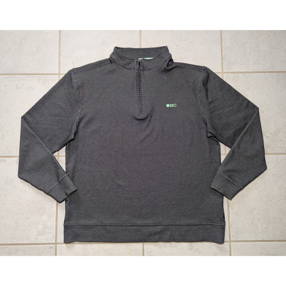 Black Clover Men's Large Sweatshirt 1/4 Zip Pullover Golf Performance Sweater